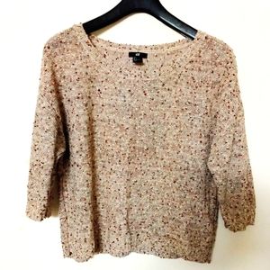 Gold thread cropped sweater cardigan size L